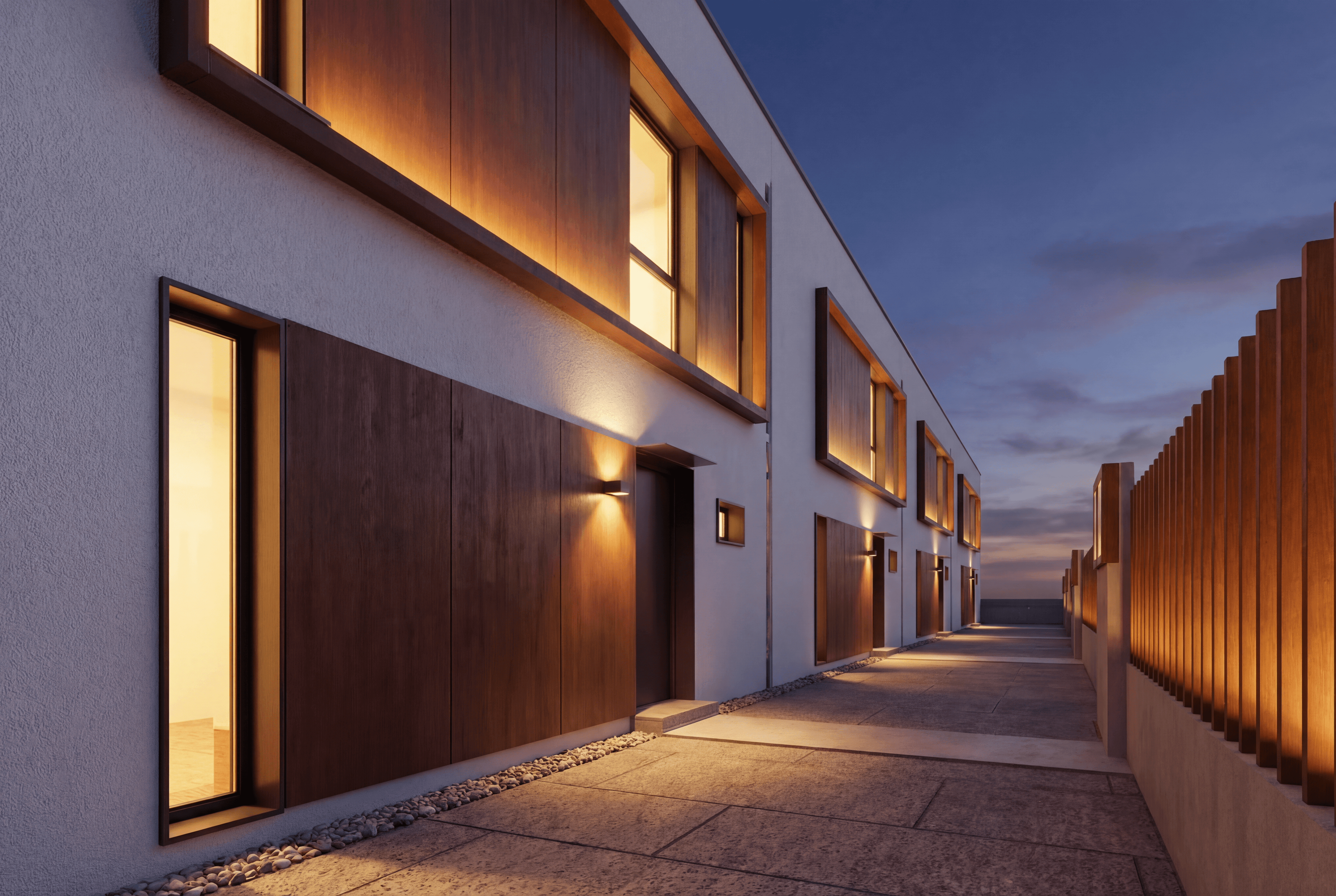 modern house on the shore