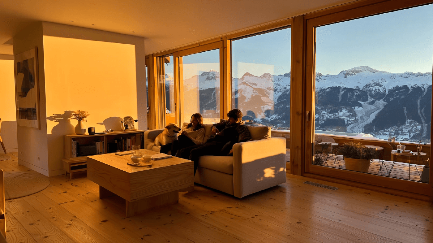 brown wooden floor and white walls