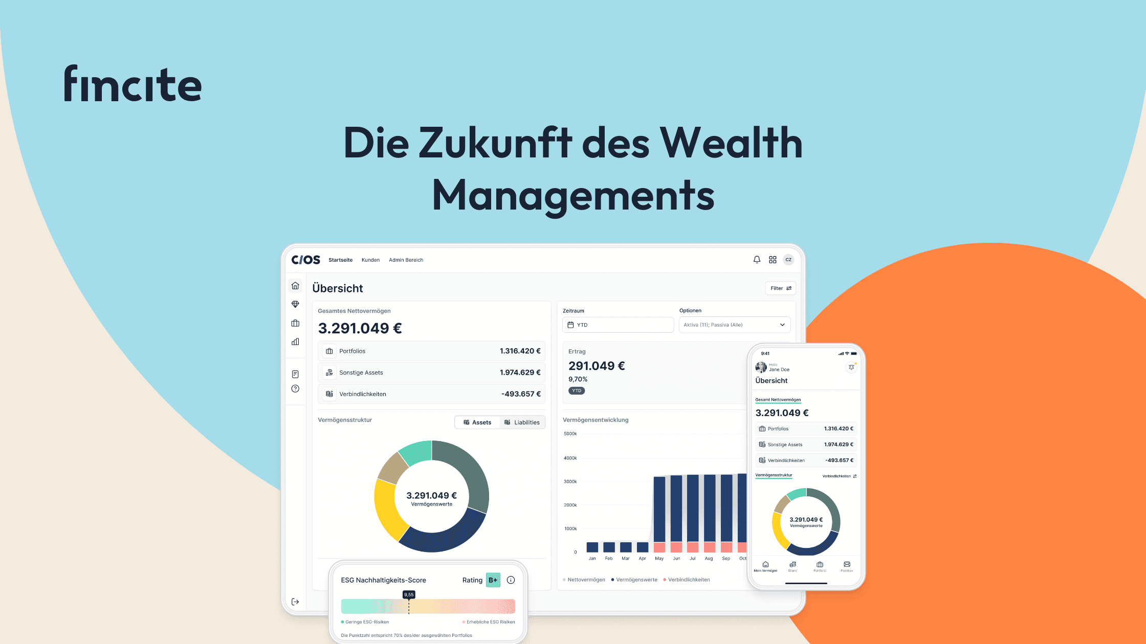 Fincite CIOS Wealth Management Software – The leading solution for financial institutions for automated asset management, portfolio optimization, and regulatory compliance. Integrated ESG analysis and AI-driven financial planning for banks and asset managers.