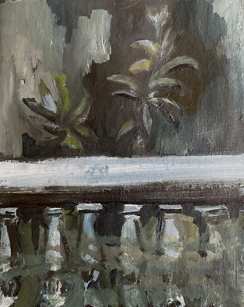 pintura al óleo berín 14 en gris