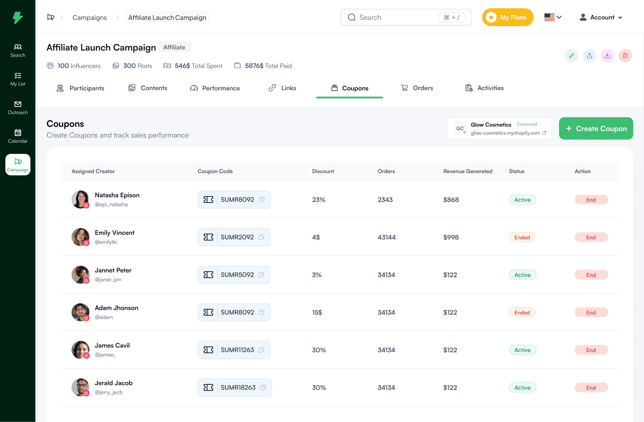 Business dashboard showing revenue, deals, customer list, growth chart, and new activity. 