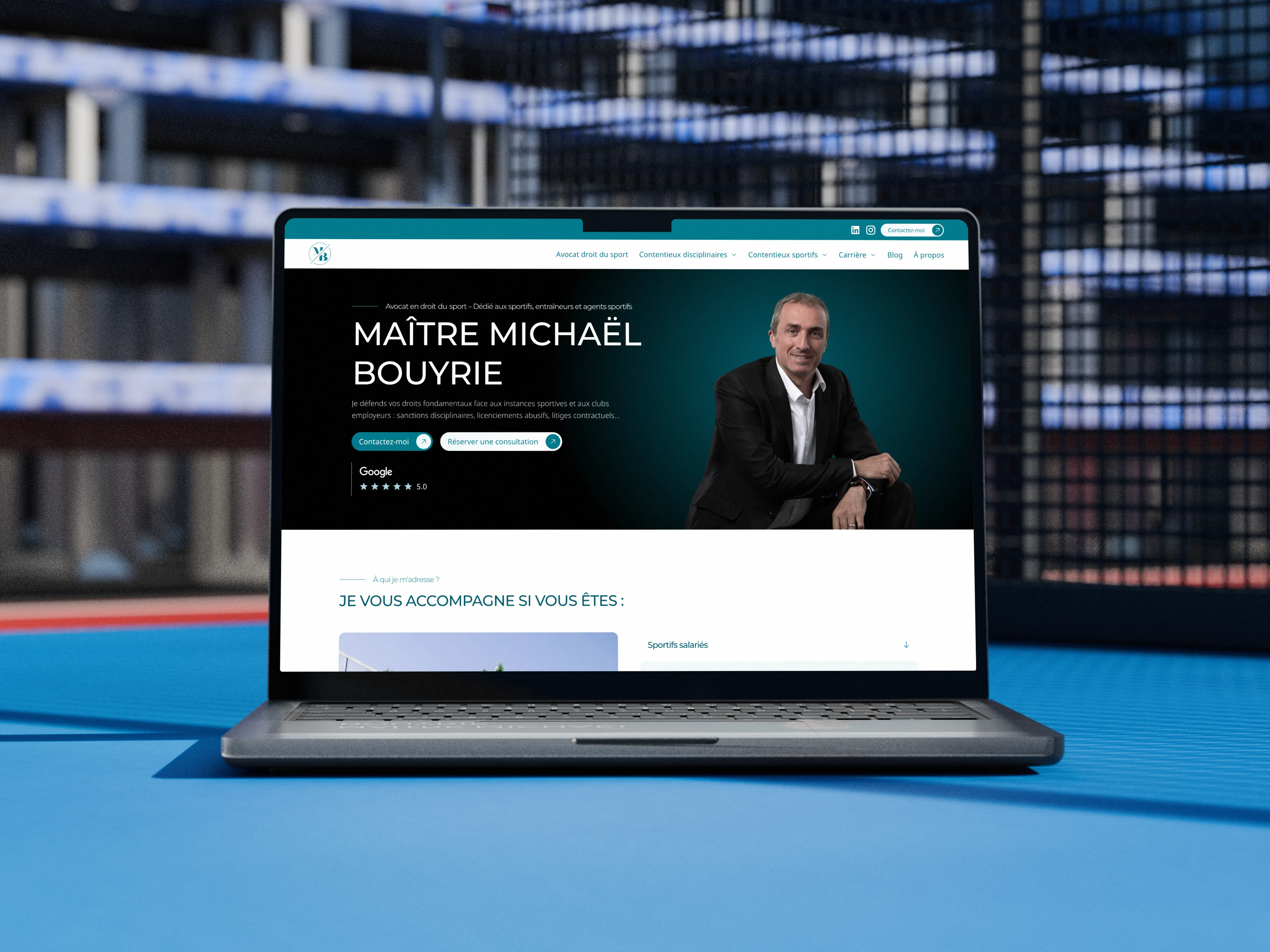 site internet de michael bouyrie, avocat en droit du sport