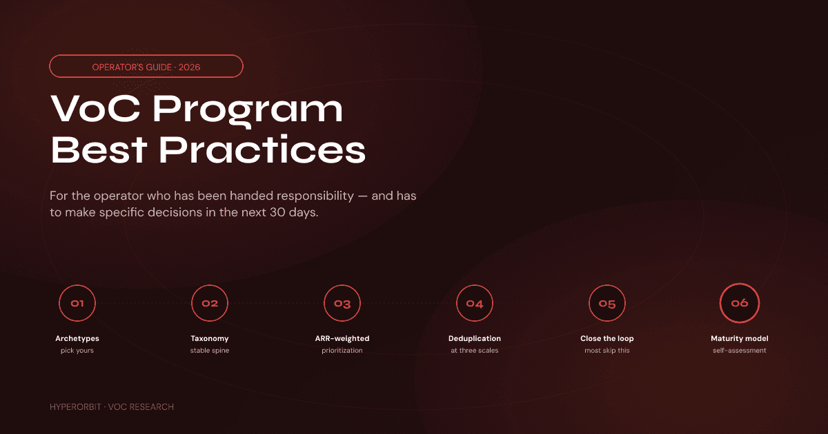 VOC Best Practices