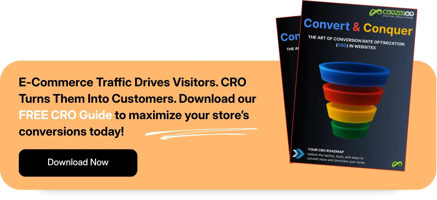 A call-to-action for Coozmoo's CRO Ebook