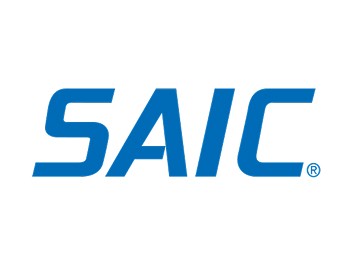SAIC logo in bold blue text with a registered trademark symbol.
