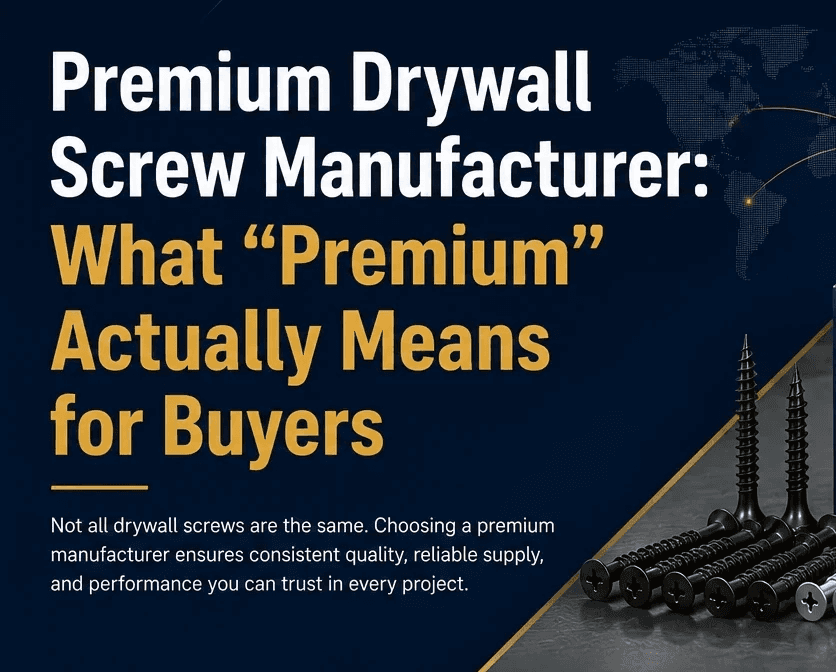 "Manufacturing quality checkpoints for premium drywall screw production"