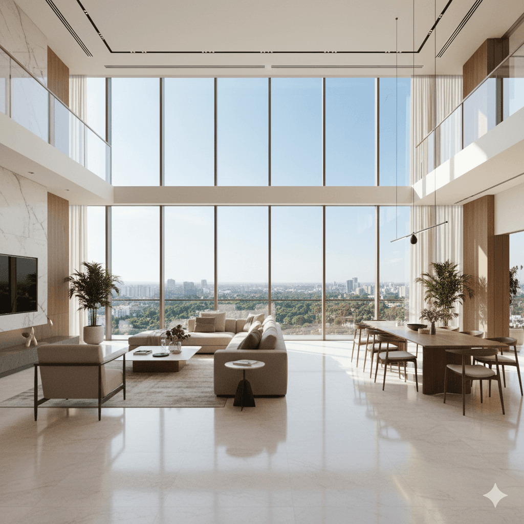 Luxury apartment interior with high carpet area, M3M Sector 109