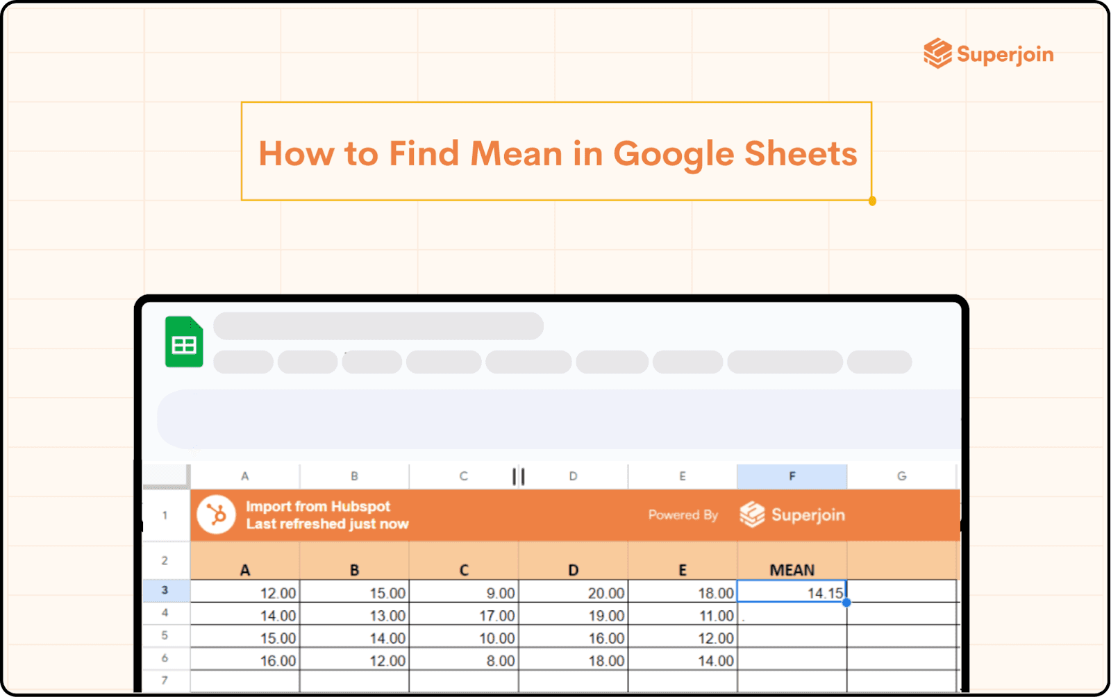 How to Find Mean in Google Sheets