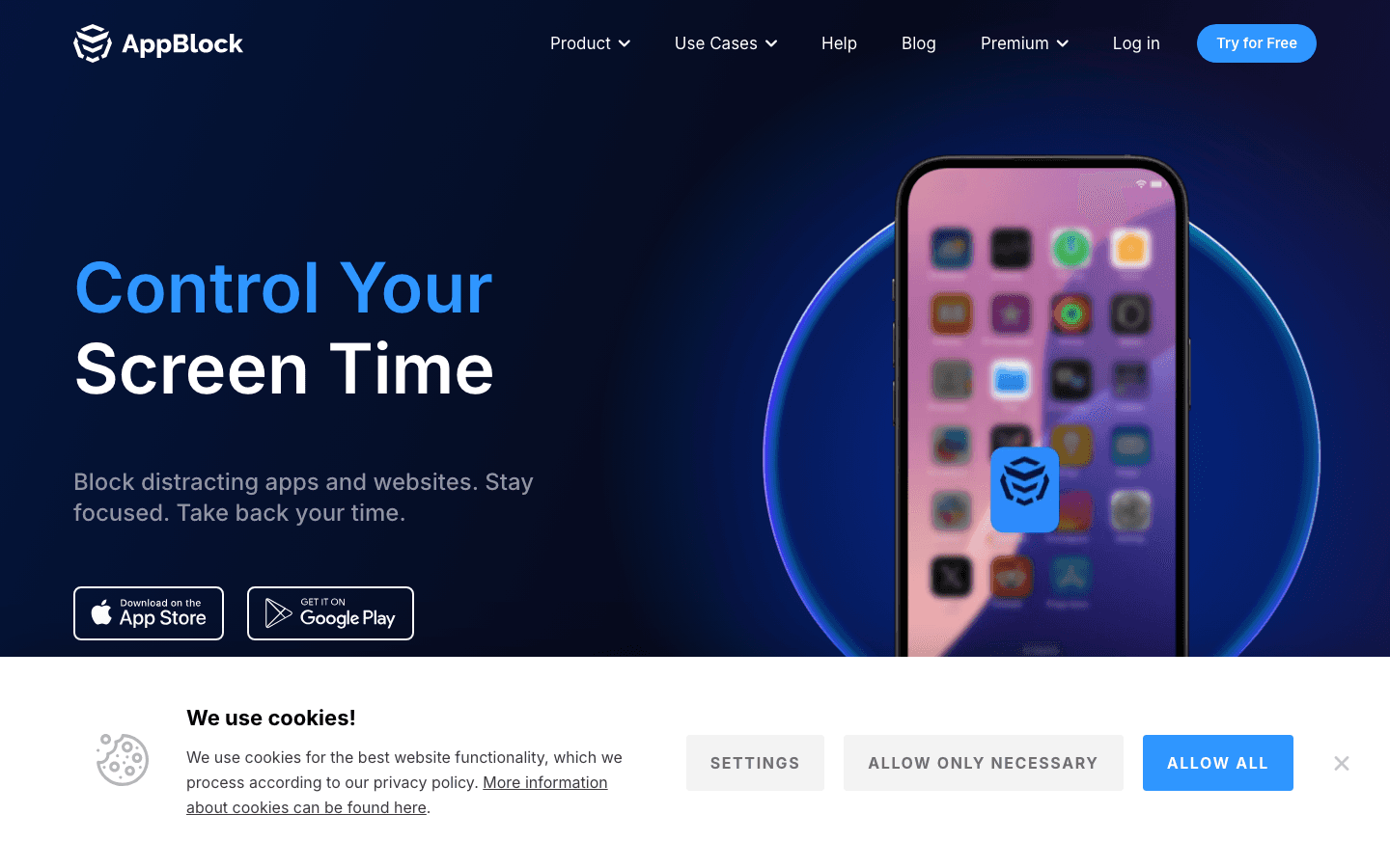 AppBlock Android app blocker website