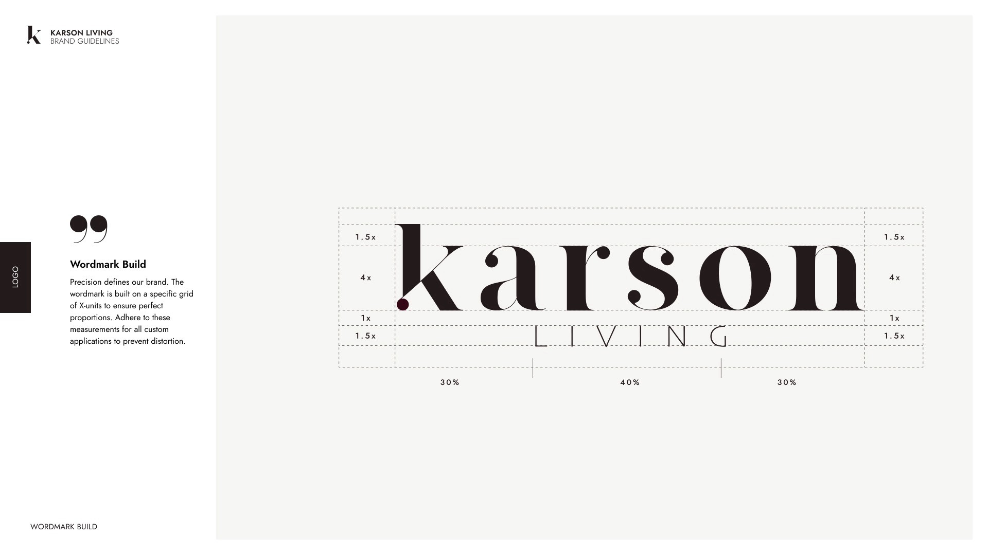 karson living wordmark build guide