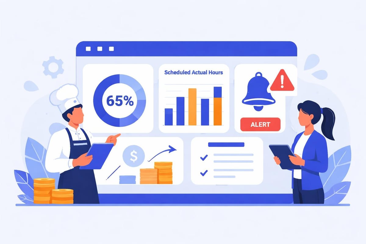 Real-time labor cost tracking dashboard
