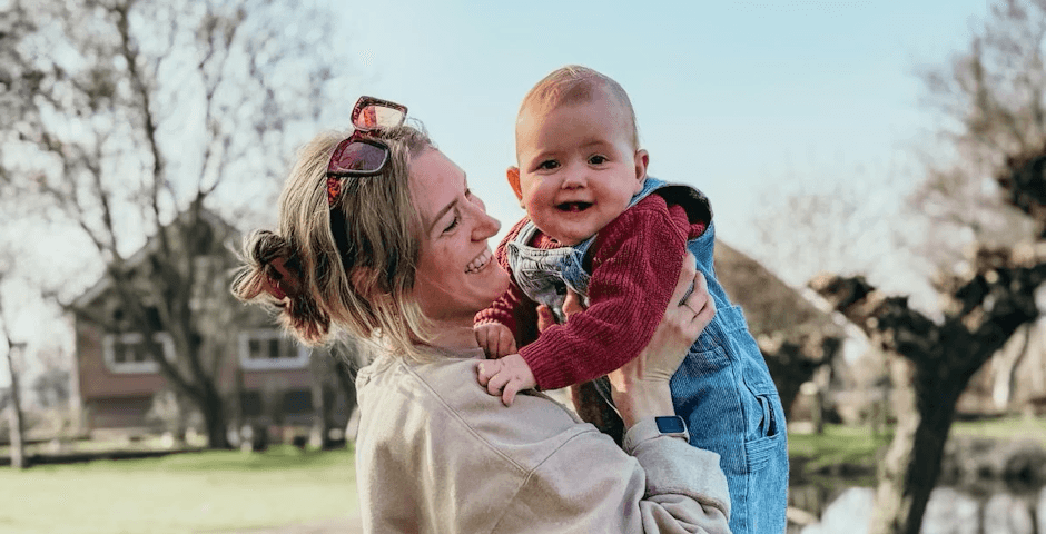 Mother Natalie was first a babysitter, now a mother