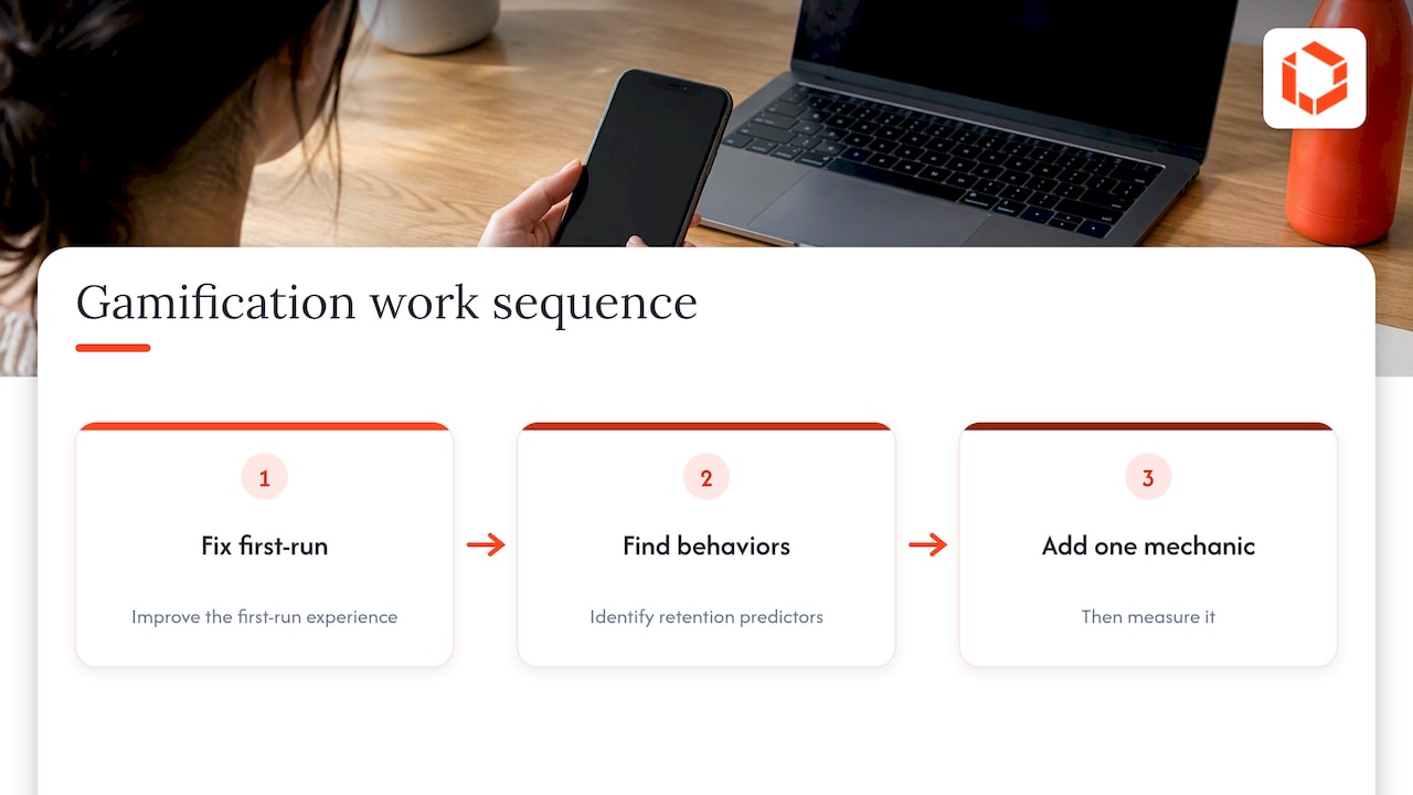 Our perspective: gamification is a retention lever, not a rescue plan — overview diagram