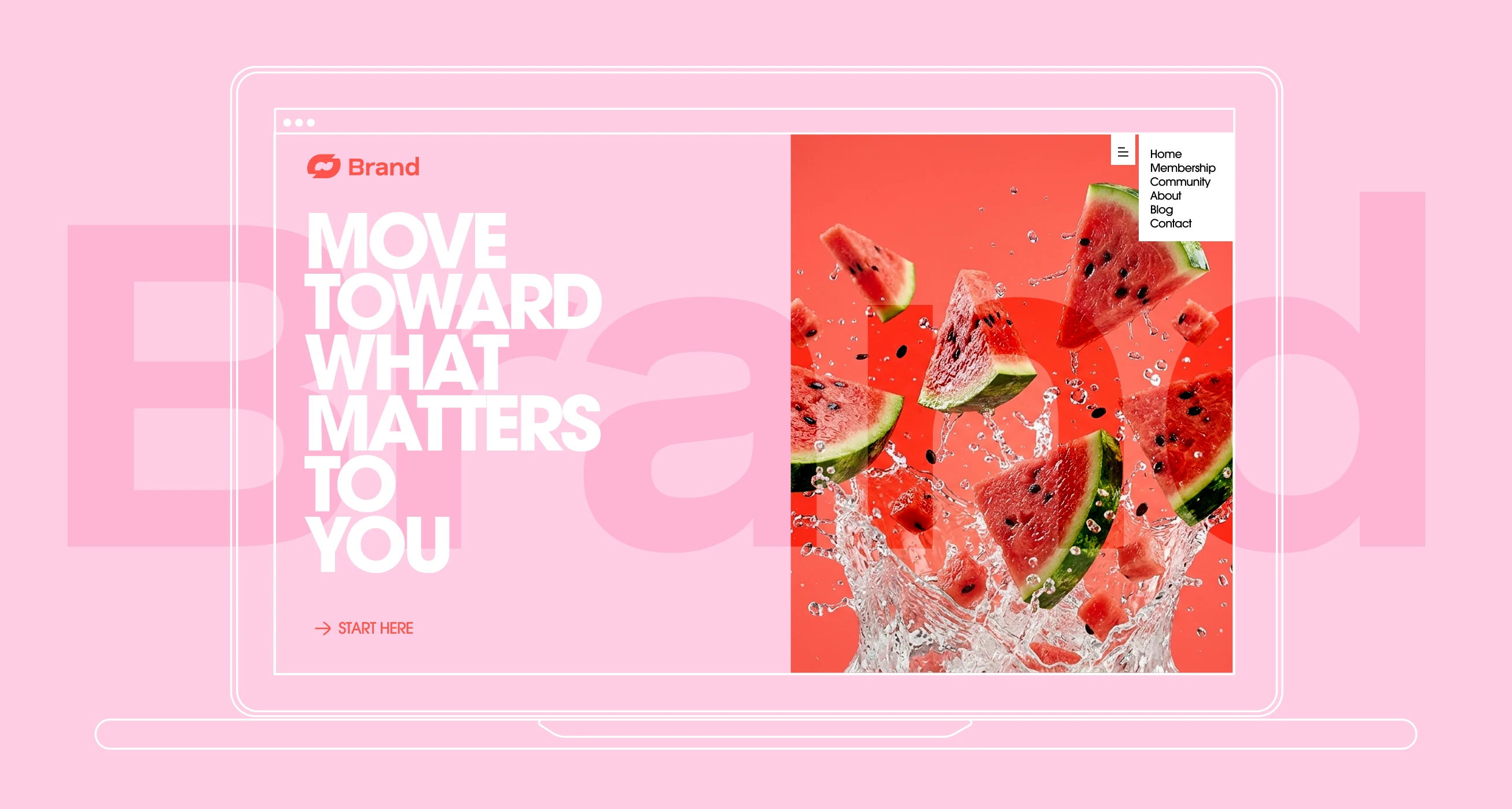 Watermelon slices splashing on vibrant red background, with bold white text.