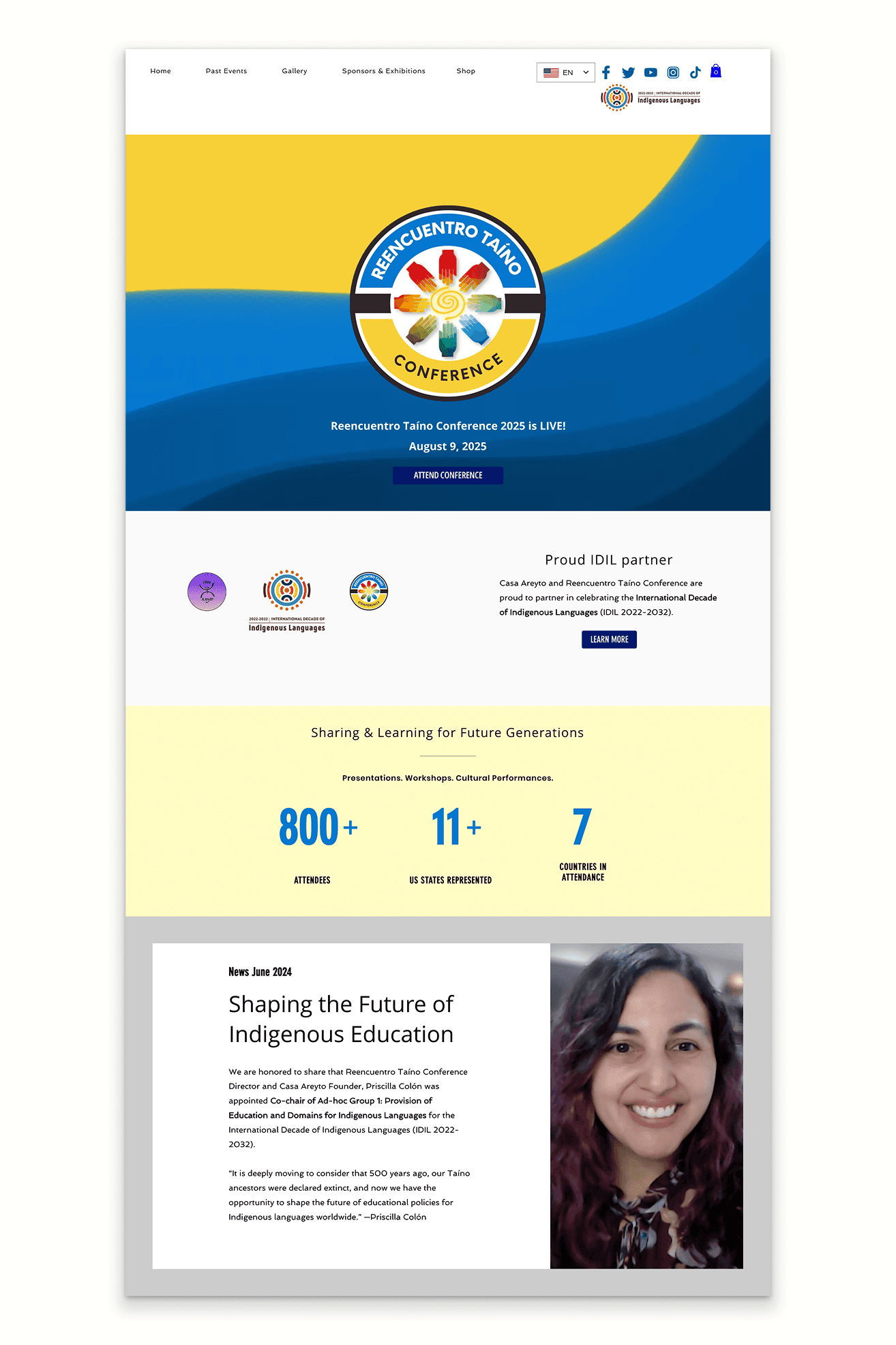 Screenshot of the client’s homepage before the landing page went live in July 2025.