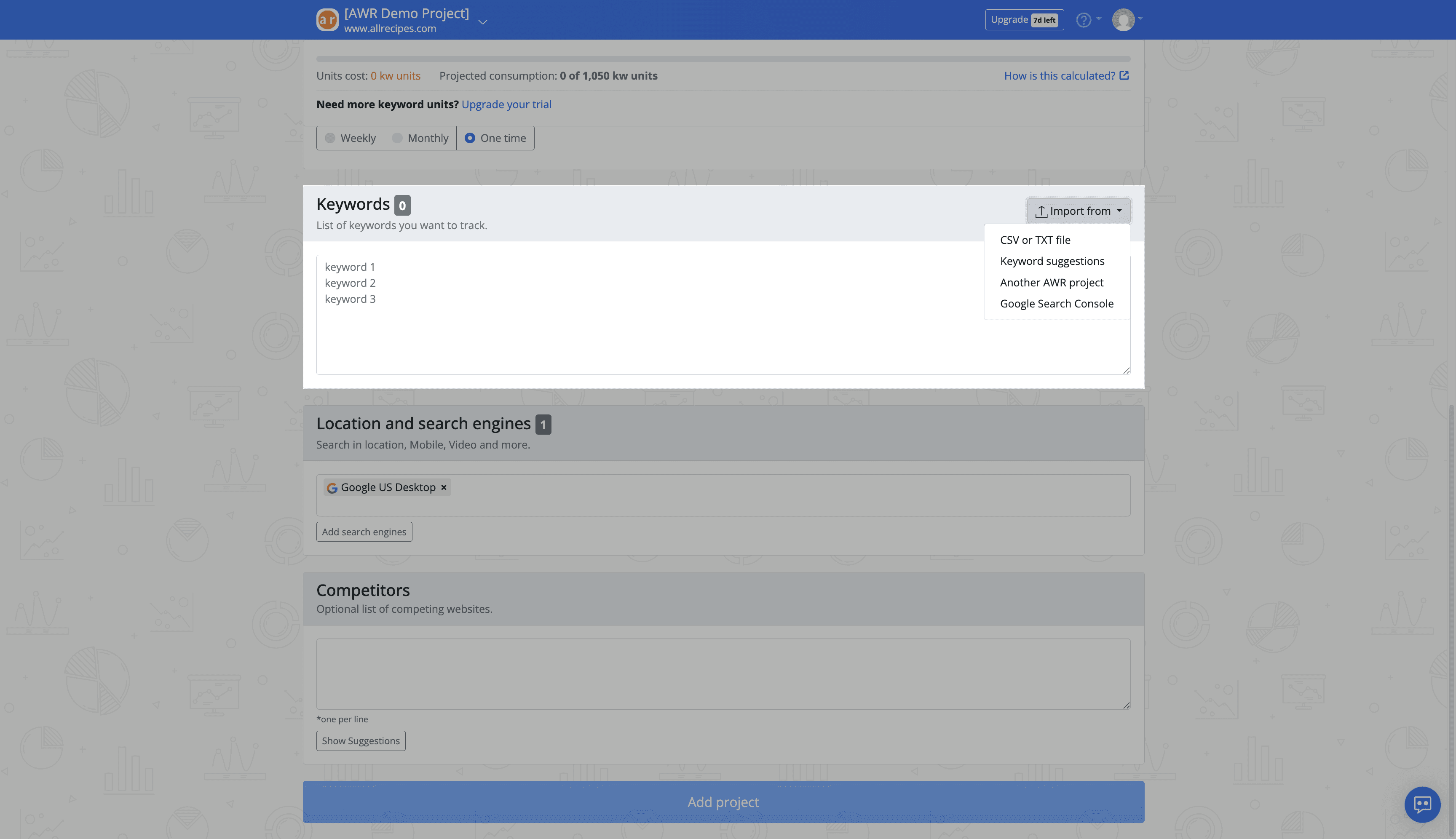 adding-the-keywords-you-want-to-track-in-your-project