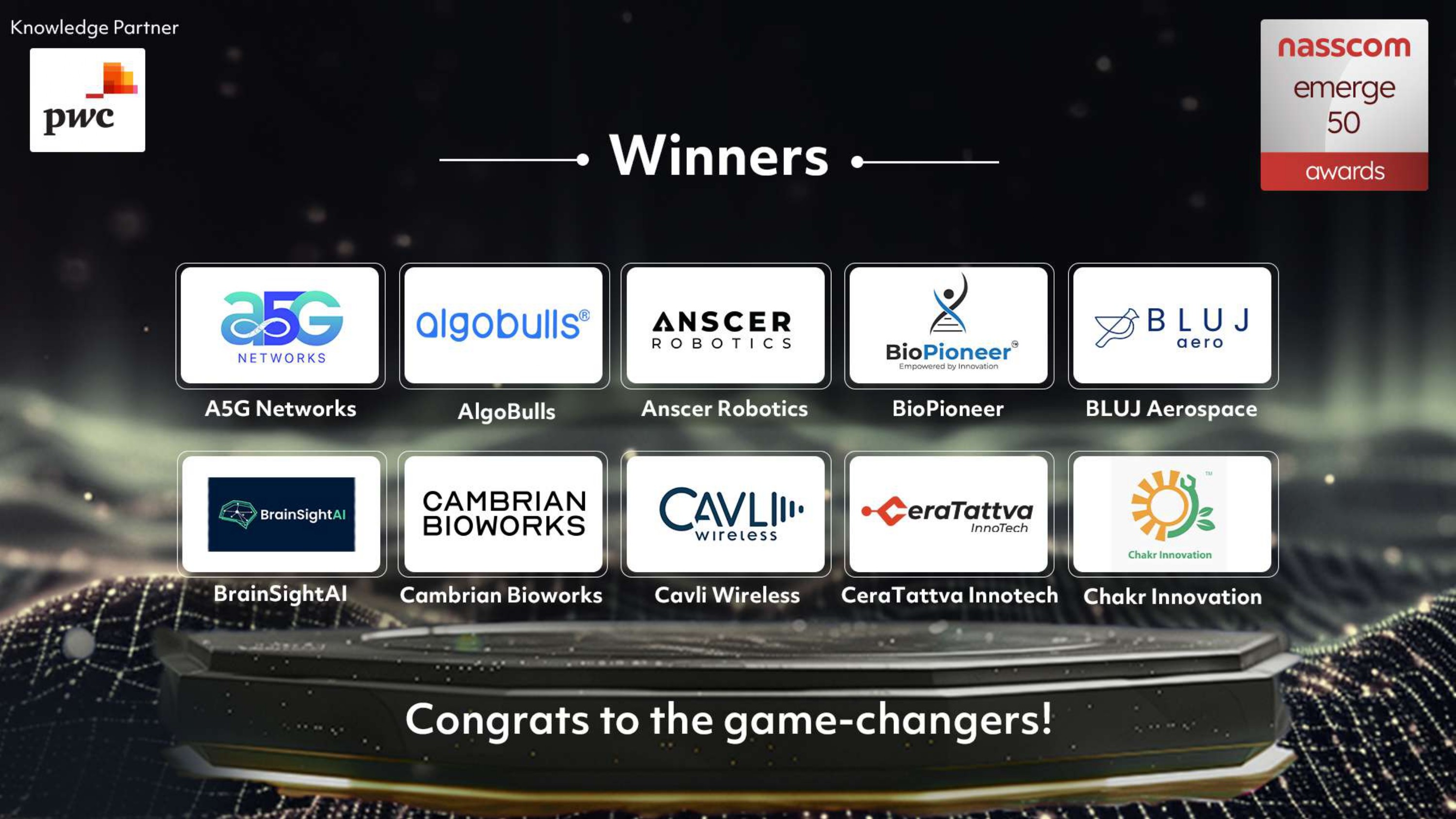 Cambrian Bioworks wins the NASSCOM Emerge 50 Award, recognizing innovation in biotech and diagnostics