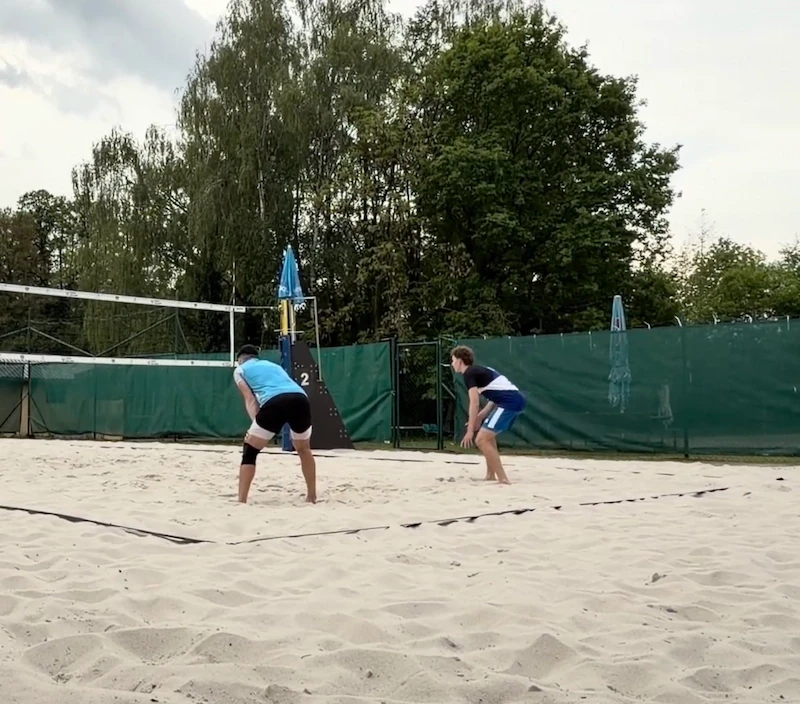 Šimon Bambas a Tobiáš Nový na hřišti na letním poháru v Pňově.