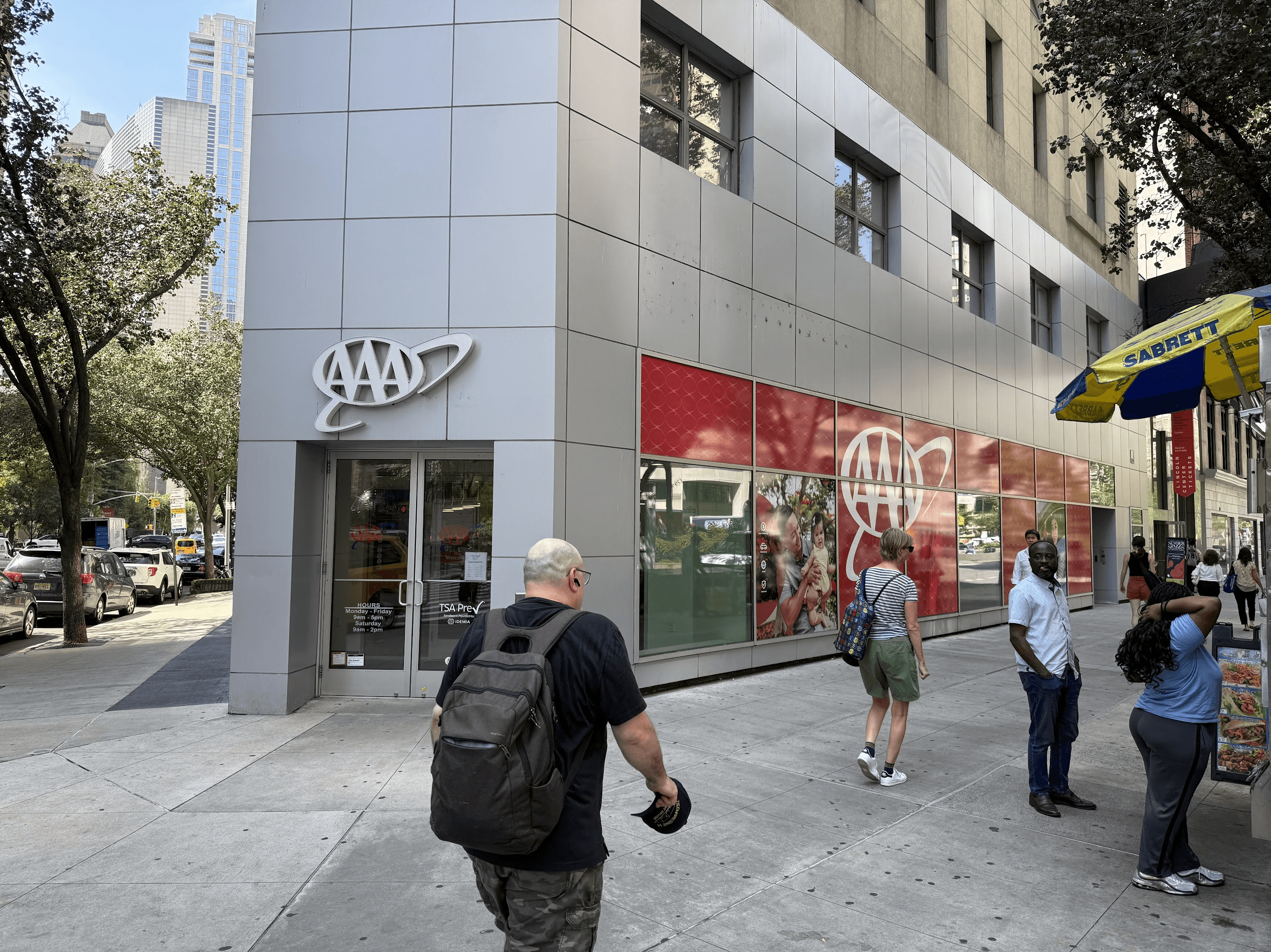 the outside the AAA (American Automobile Association) offiice in Manhattan