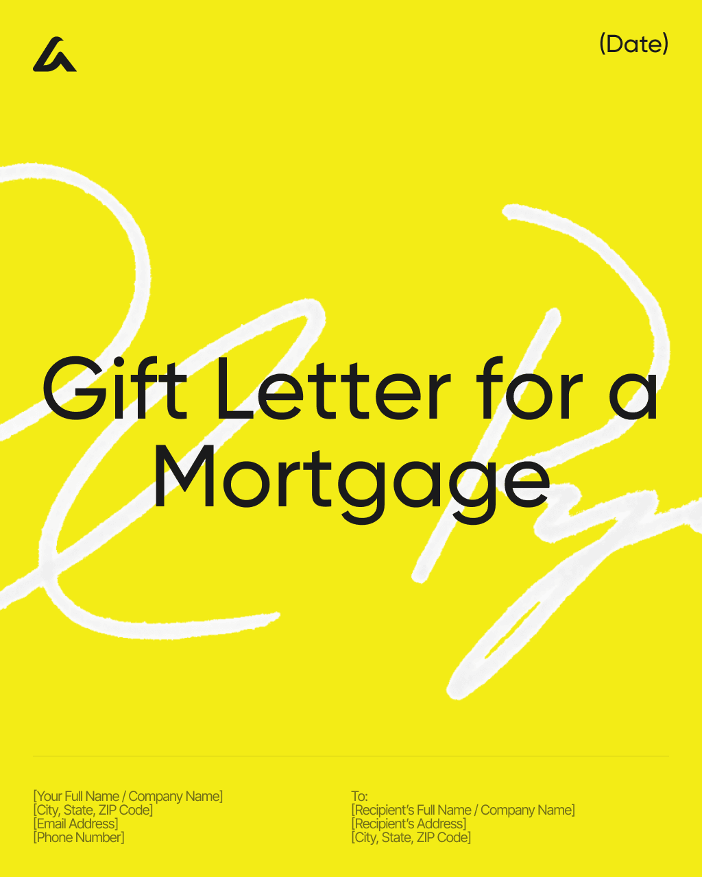Gift Letter for a Mortgage