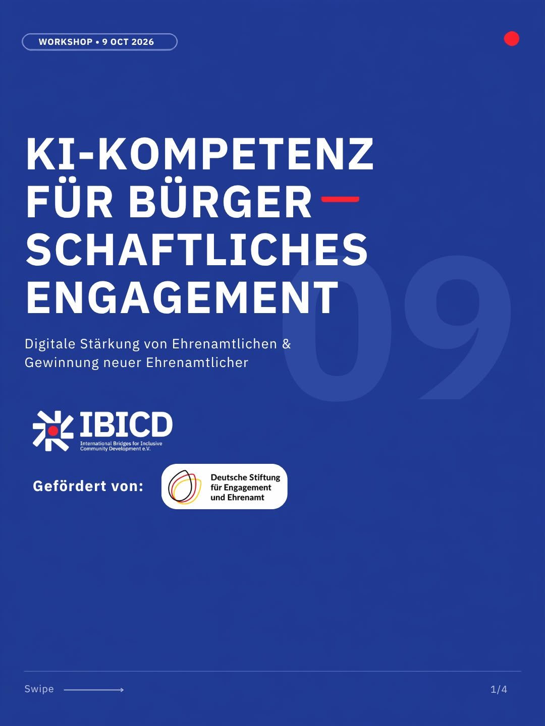 Ankündigung: KI-Kompetenz für bürgerschaftliches Engagement am 9. Oktober 2026