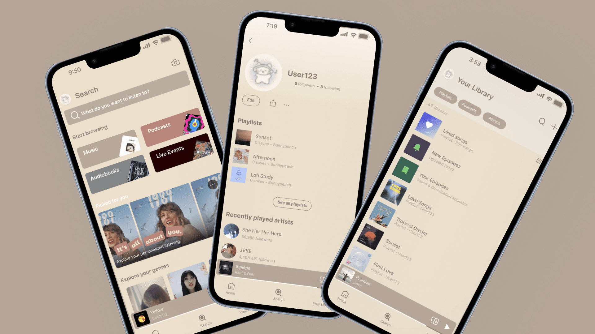 a cell phone on a white block