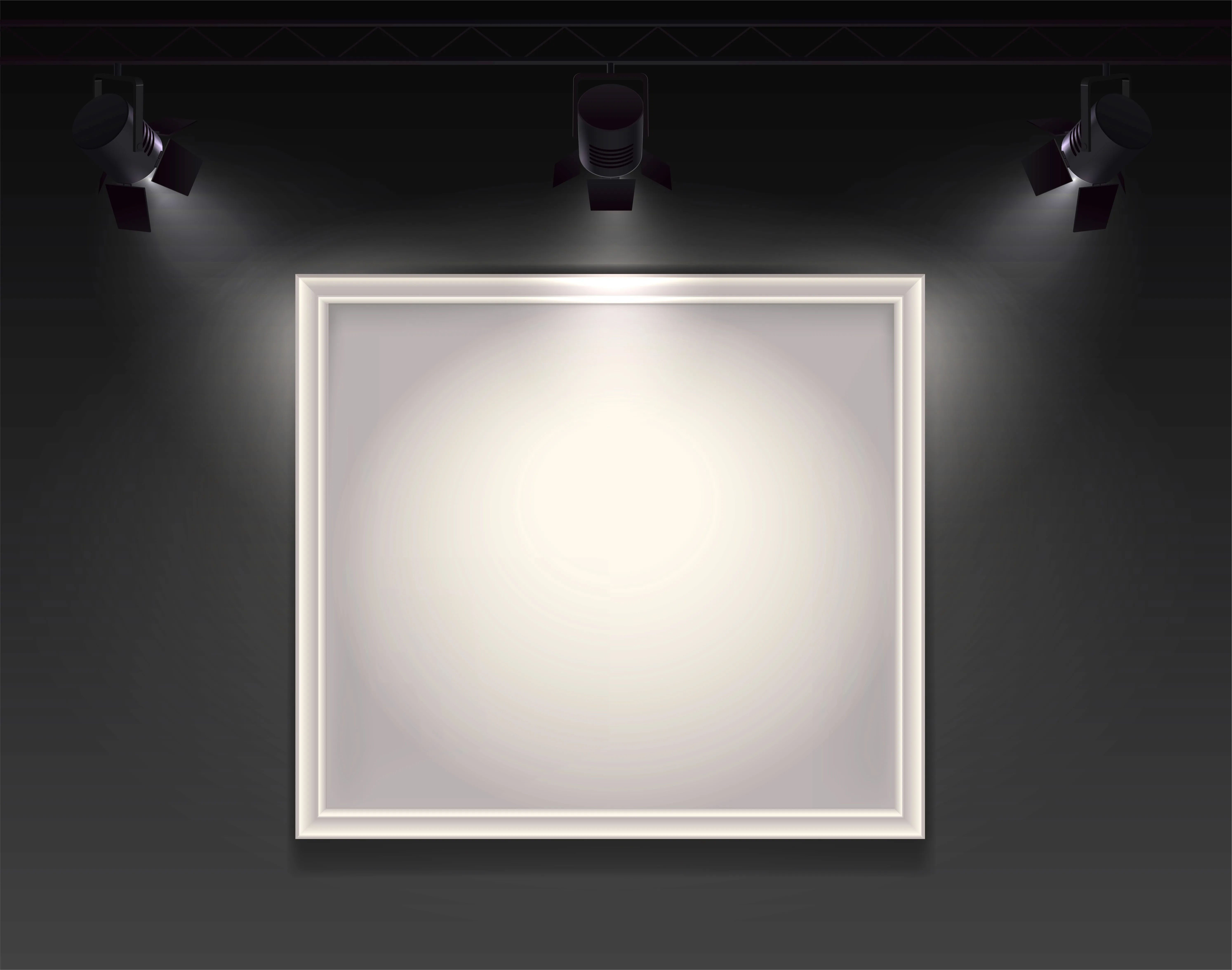 عرض مميز لمعرض فنون على قماش فارغ