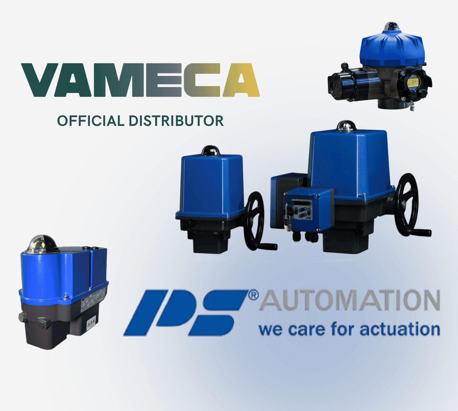Actionneurs électriques PS Automation distribués par VAMECA au Canada – gamme complète d’actionneurs industriels Made in Germany pour vannes et systèmes d’automatisation.