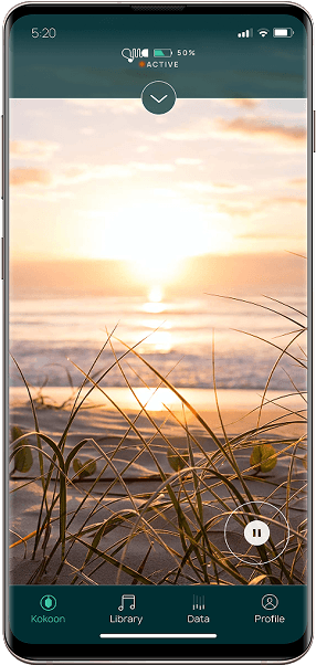 Kokoon app homescreen