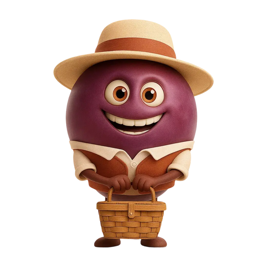 Sangiovese grape berry illustration for wine education.