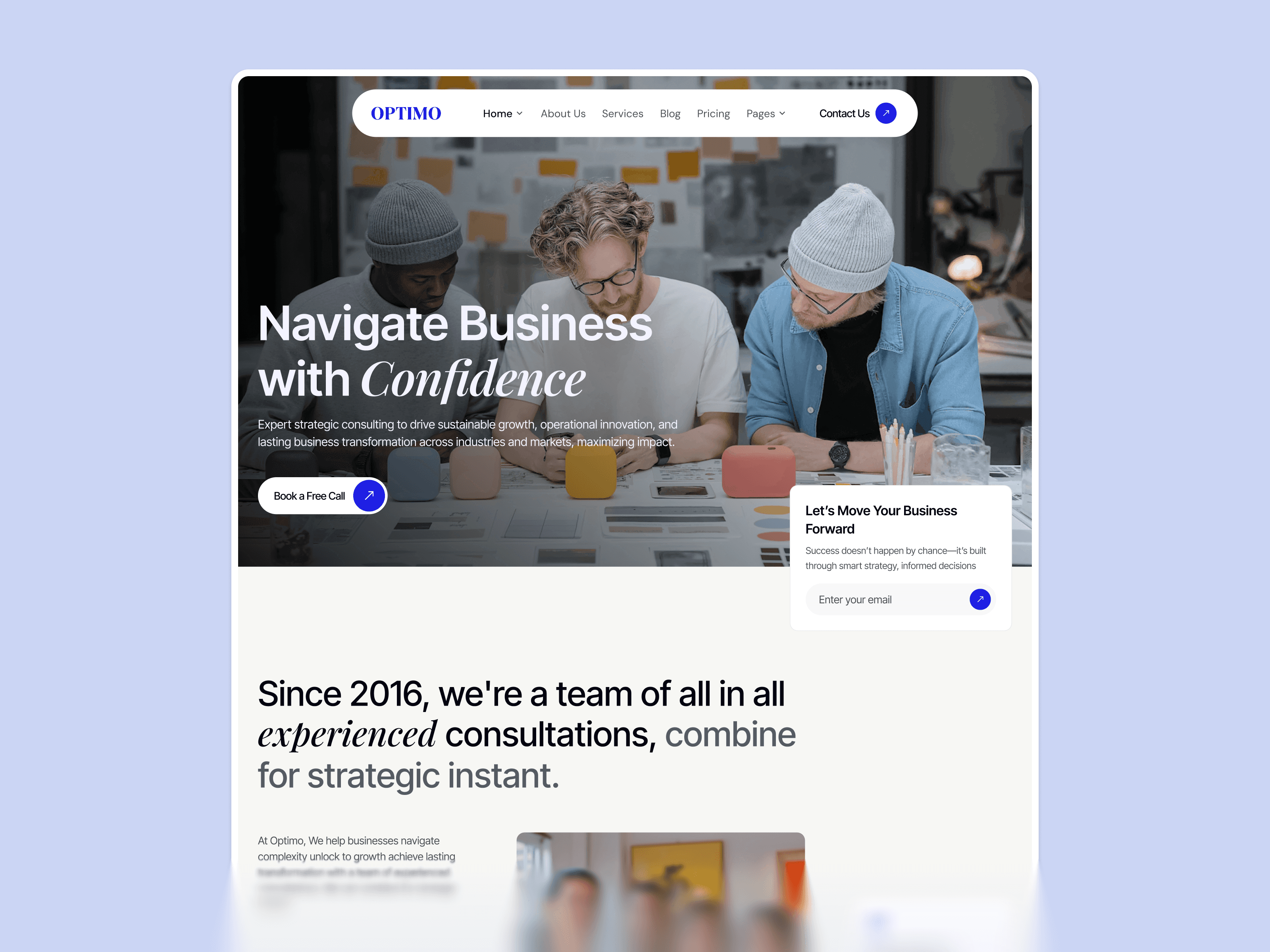 webflow consulting template