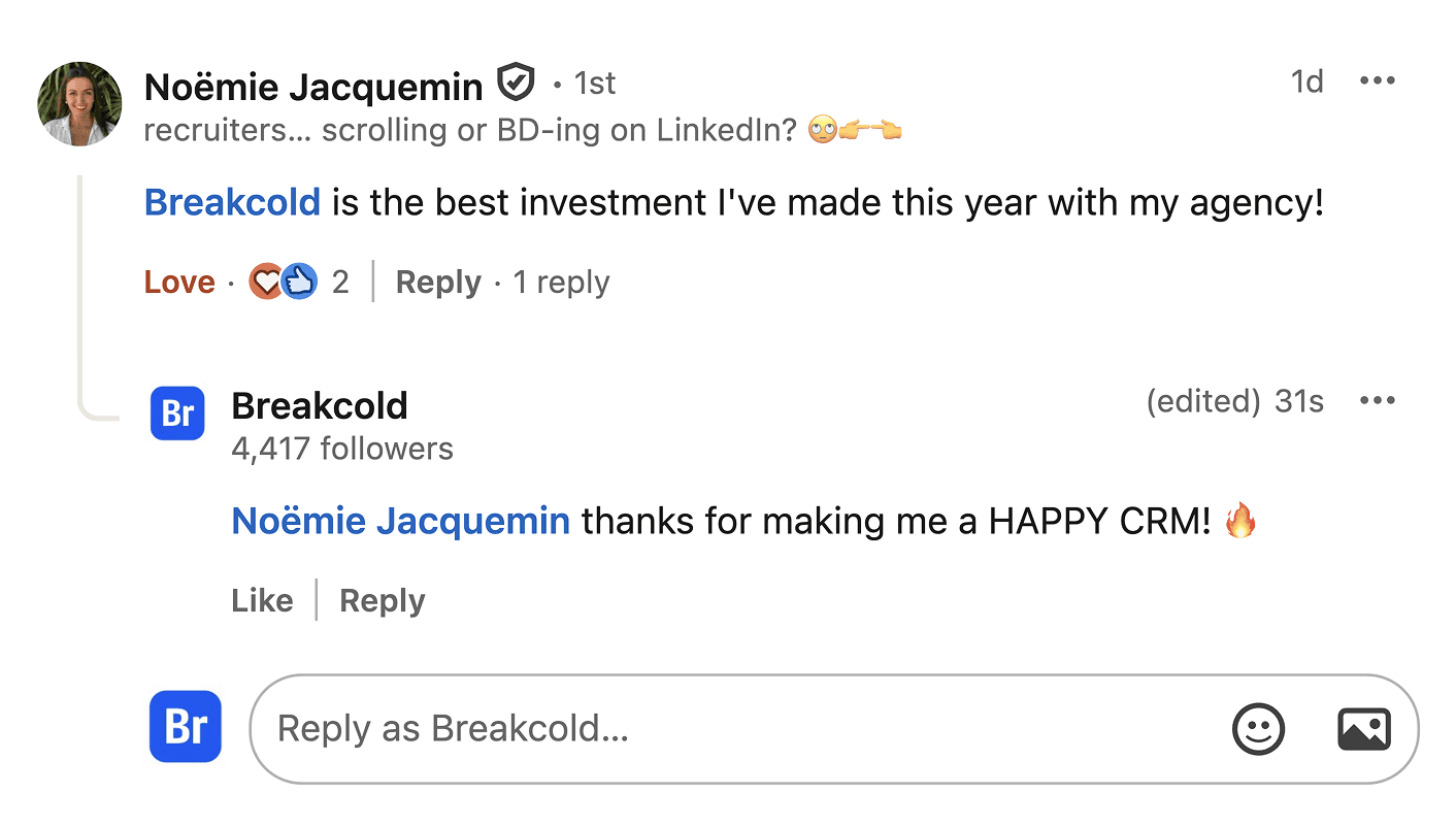 Noemie Jacquemin on LinkedIn: Breakcold is the best investment I have made this year with my agency