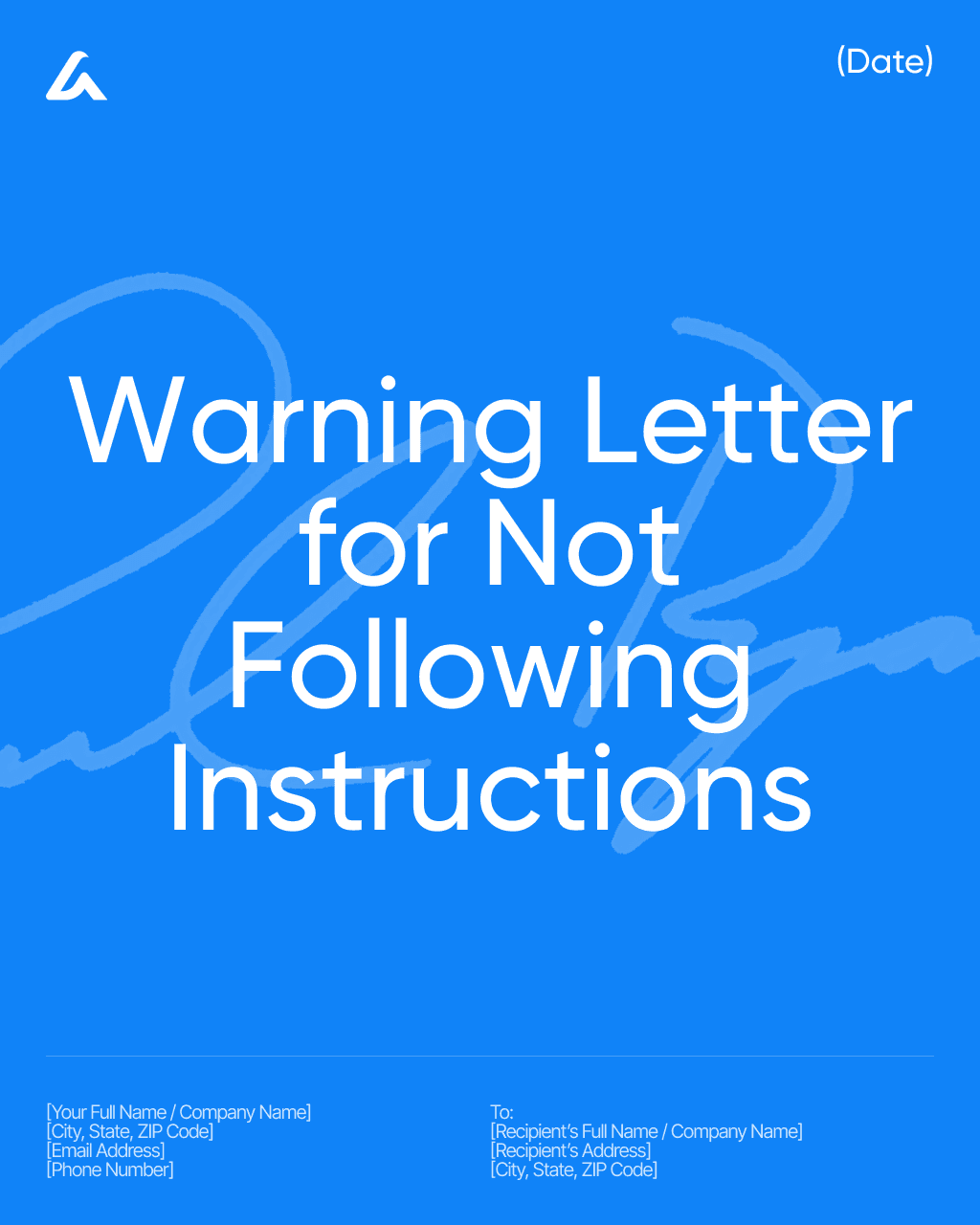 Warning Letter for Not Following Instructions