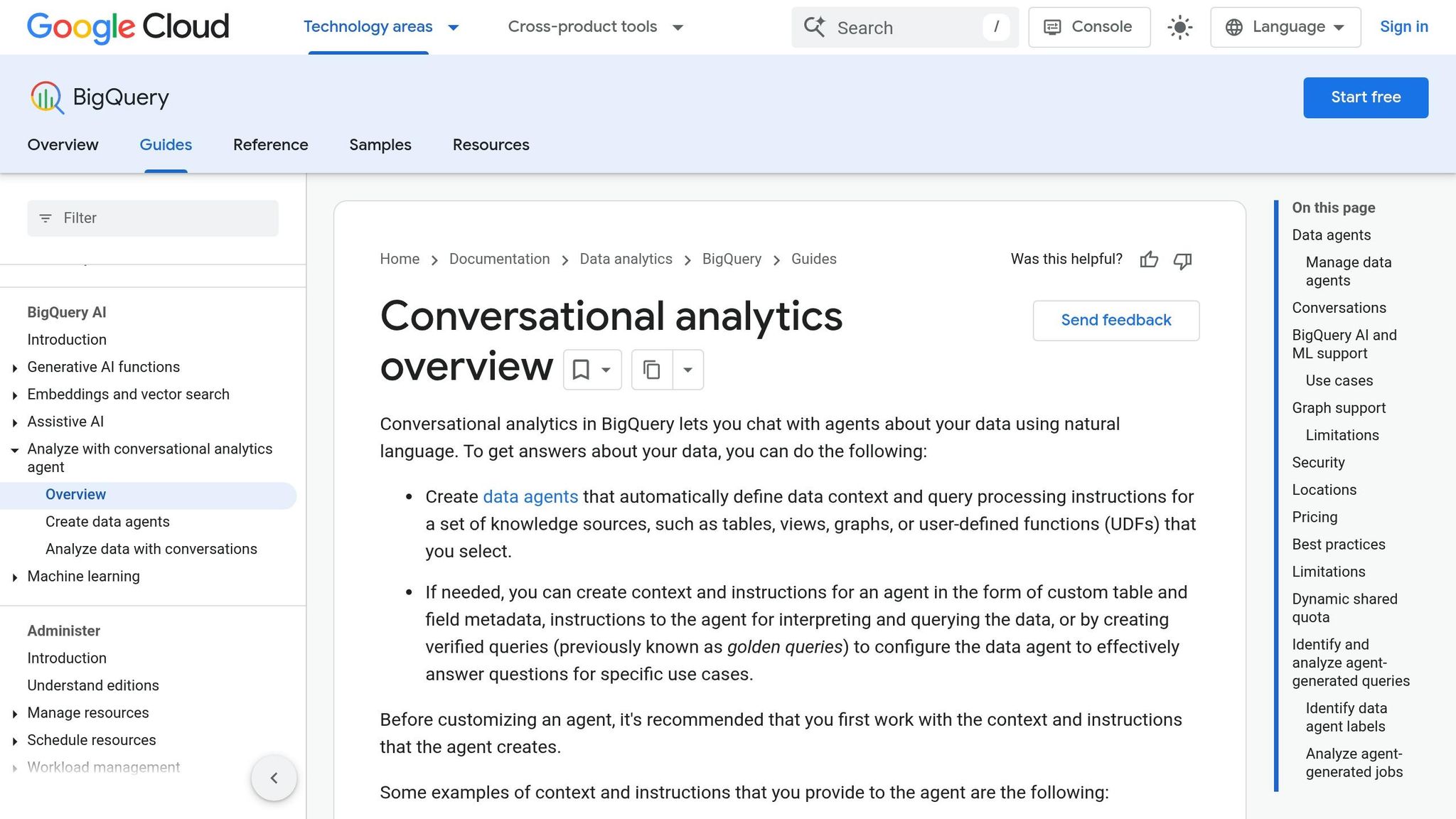 BigQuery Conversational Analytics
