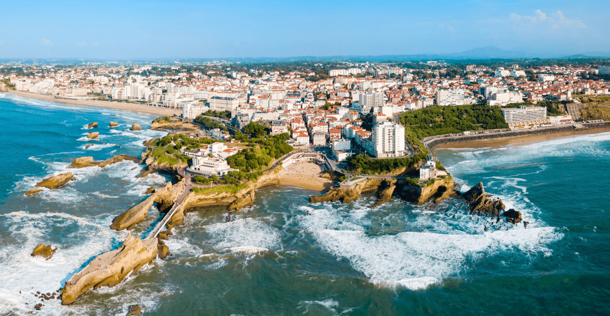 vue aerienne de Biarritz