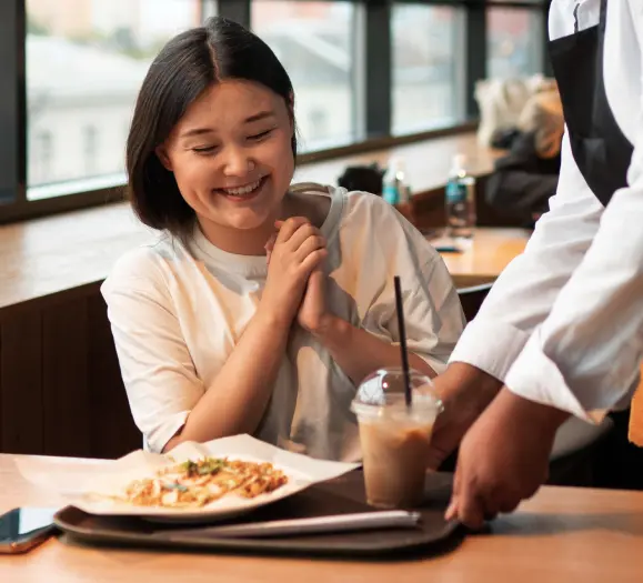 customer order food with restaurant loyalty program