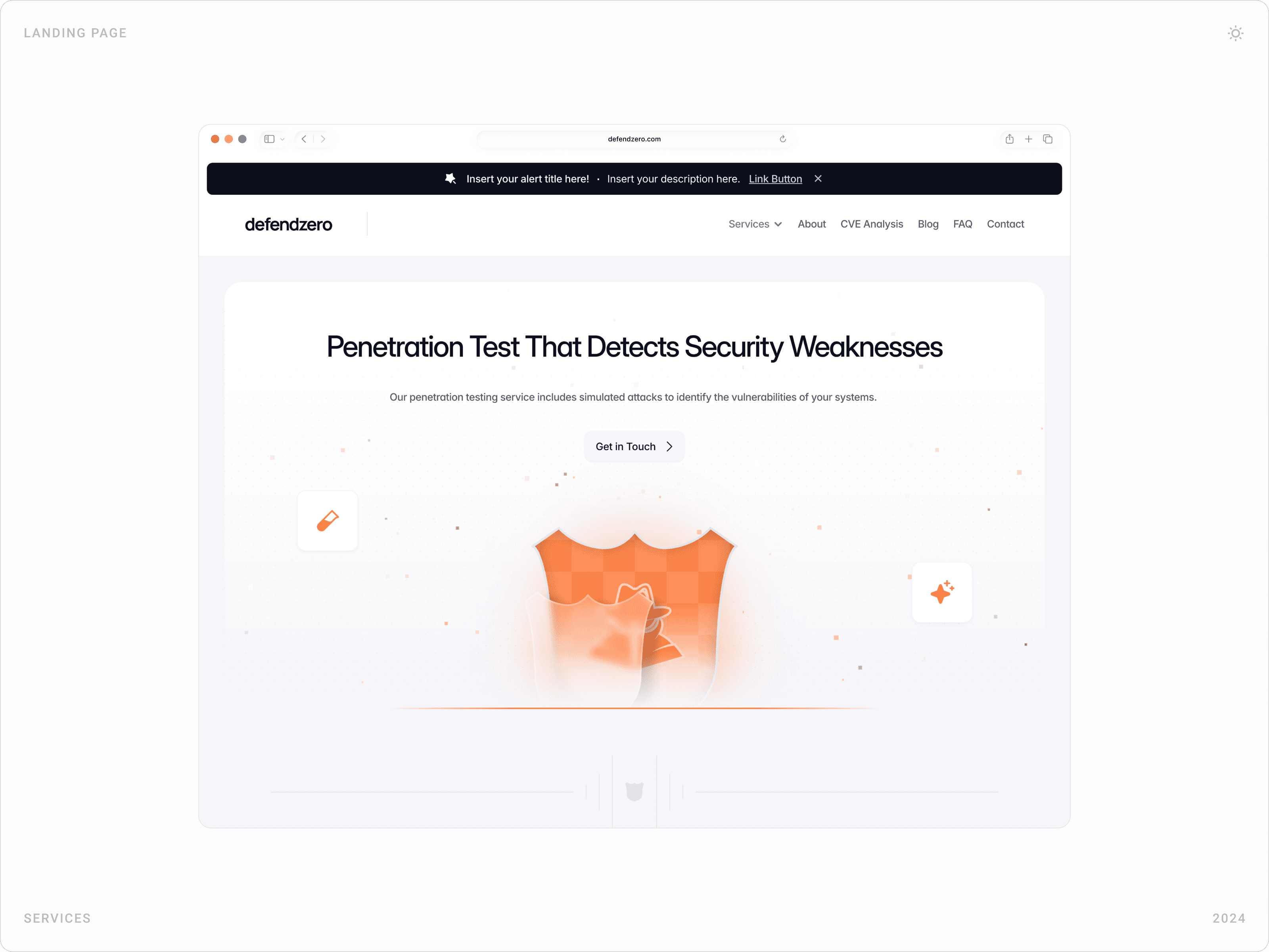 Professional Penetration Testing Service Page Design