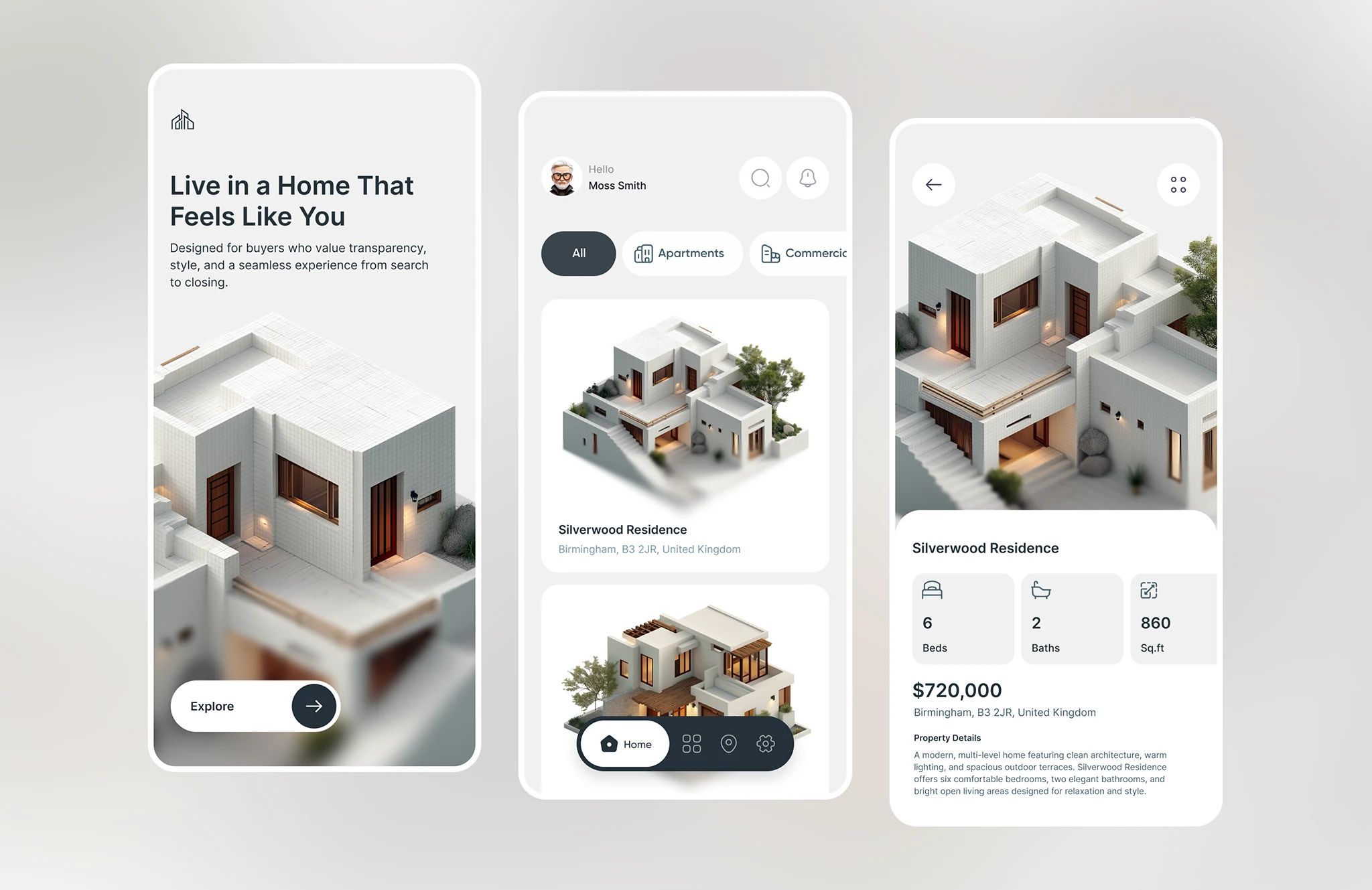 Smart bike landing page design with companion mobile app showcasing ride tracking, performance stats, and modern product UI