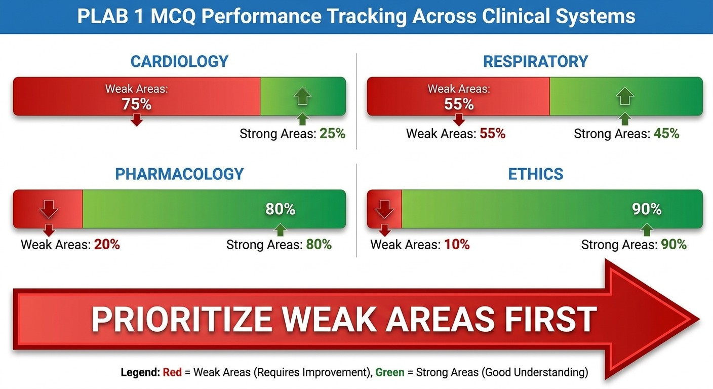 PLAB 1 clinical system performance tracking for targeted revision