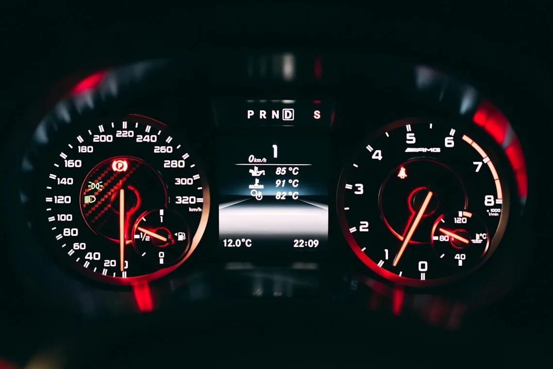 Close-up of a car dashboard