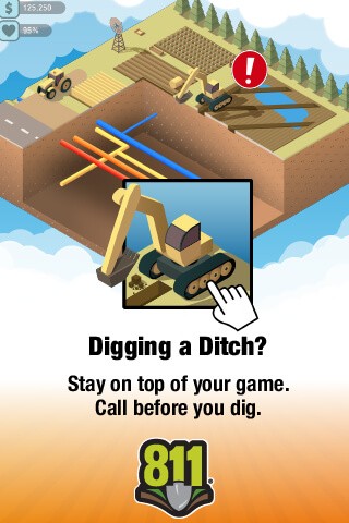 Static Ad for digging a ditch