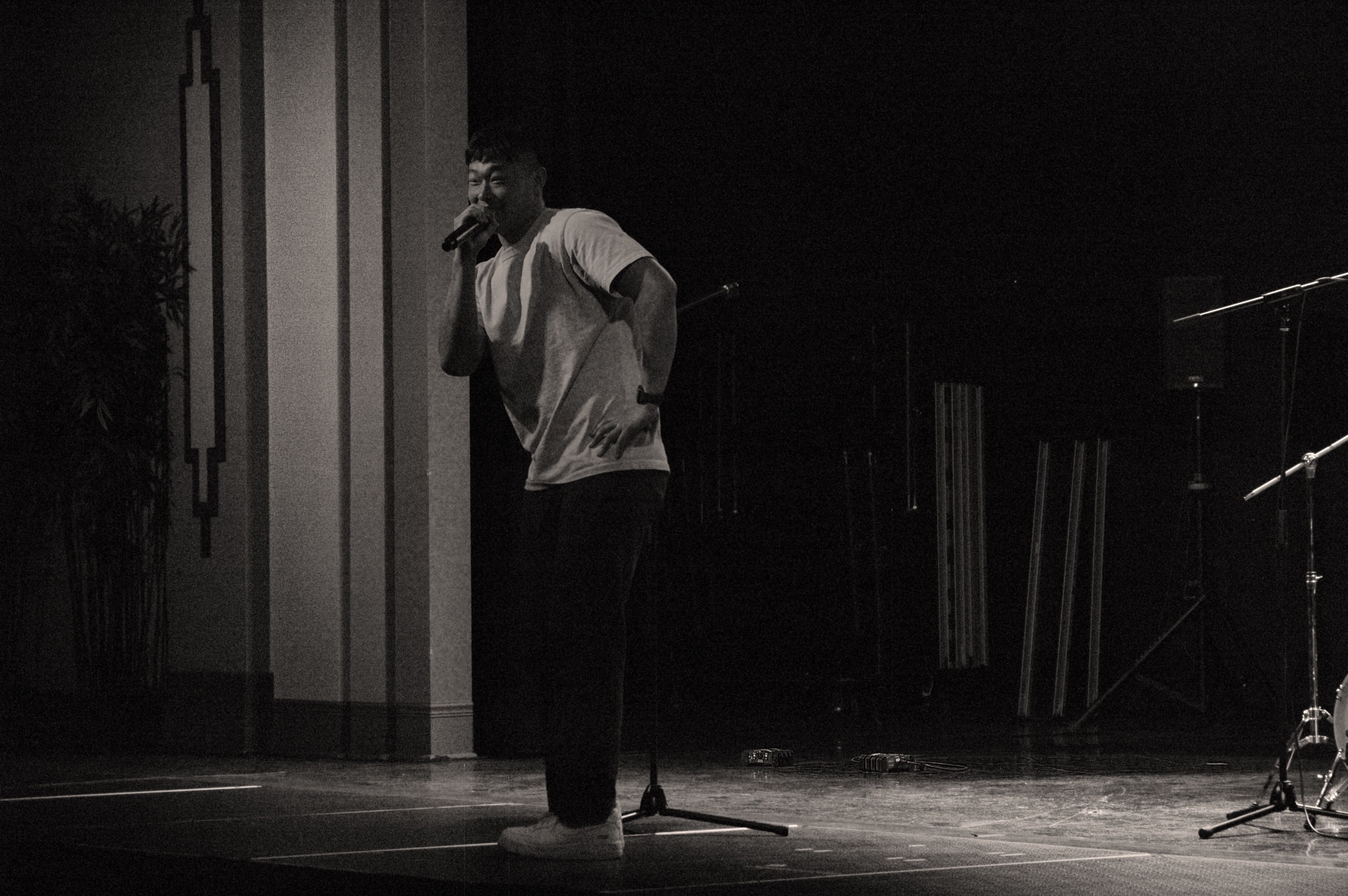 CTO Chop performing with a microphone