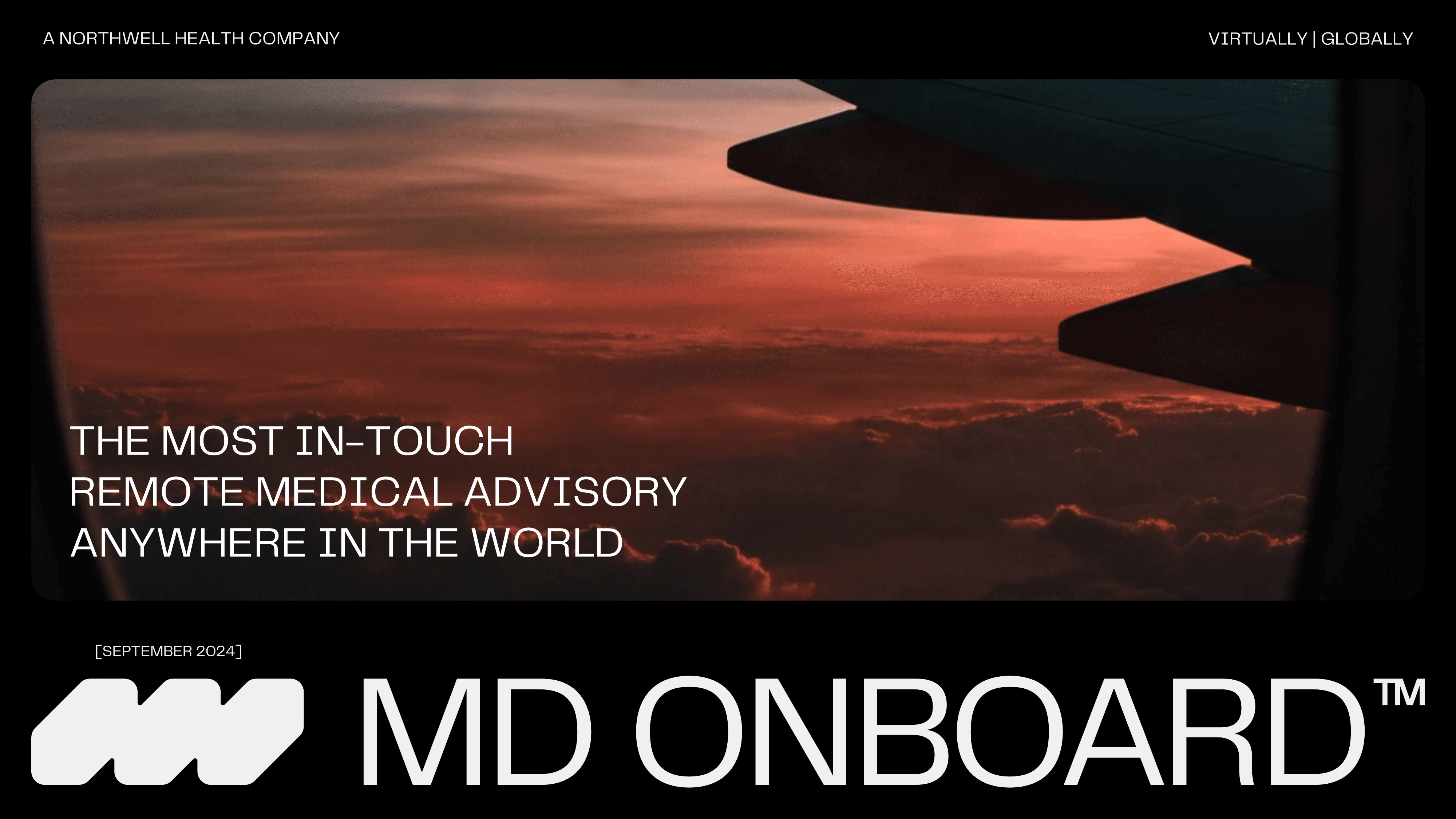 Company Overview Slide: "Presentation slide summarizing MDONBOARD.com's mission to provide in-flight medical advisory services."