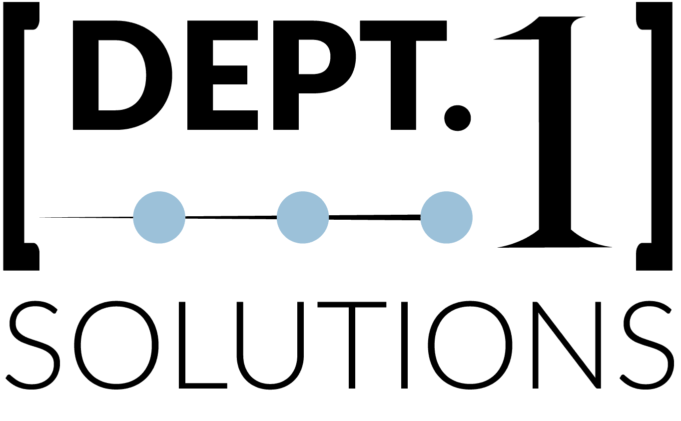 A large image of the Dept.1 Logo