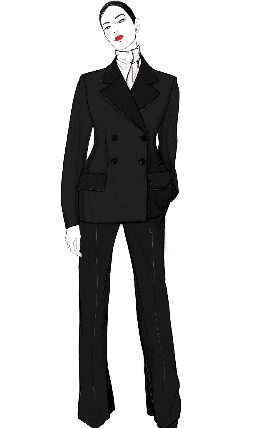 Fashion Design Draw - Garment Fit - Blazer - Savart Agency