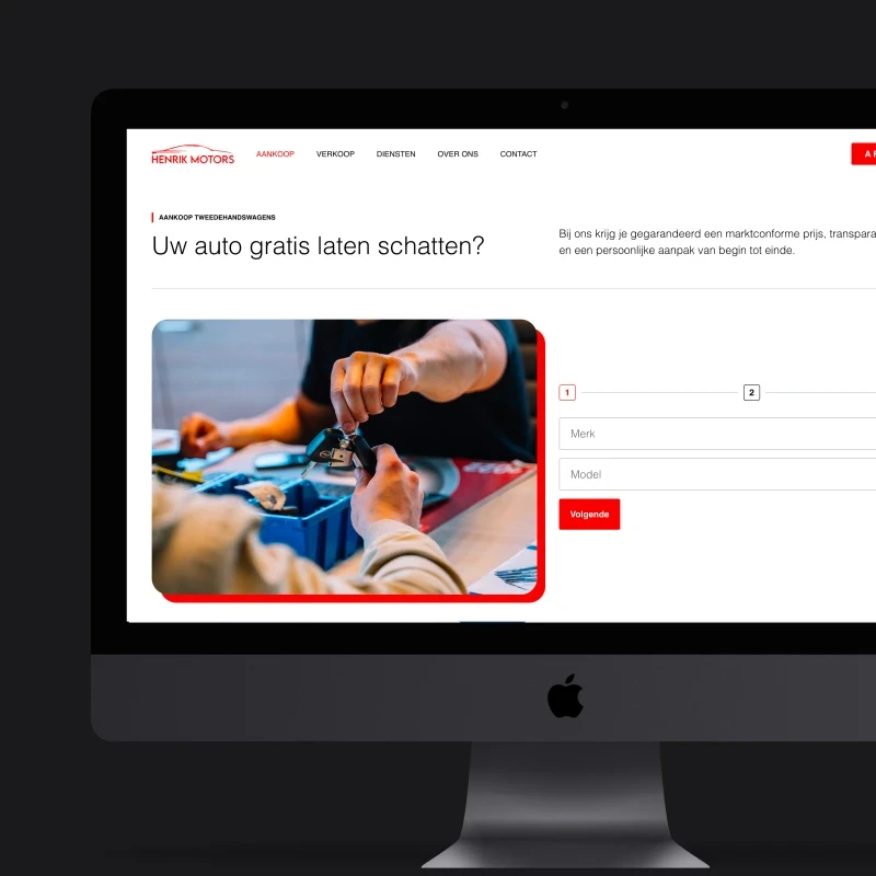 Heph Studios portfolio item henrik motors. Website laten maken oostende - item 1