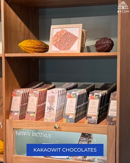 Chocolates artesanais da Kakaowit na Colônia Witmarsum