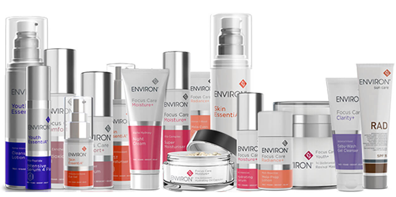 Elegant skincare products on a spa table