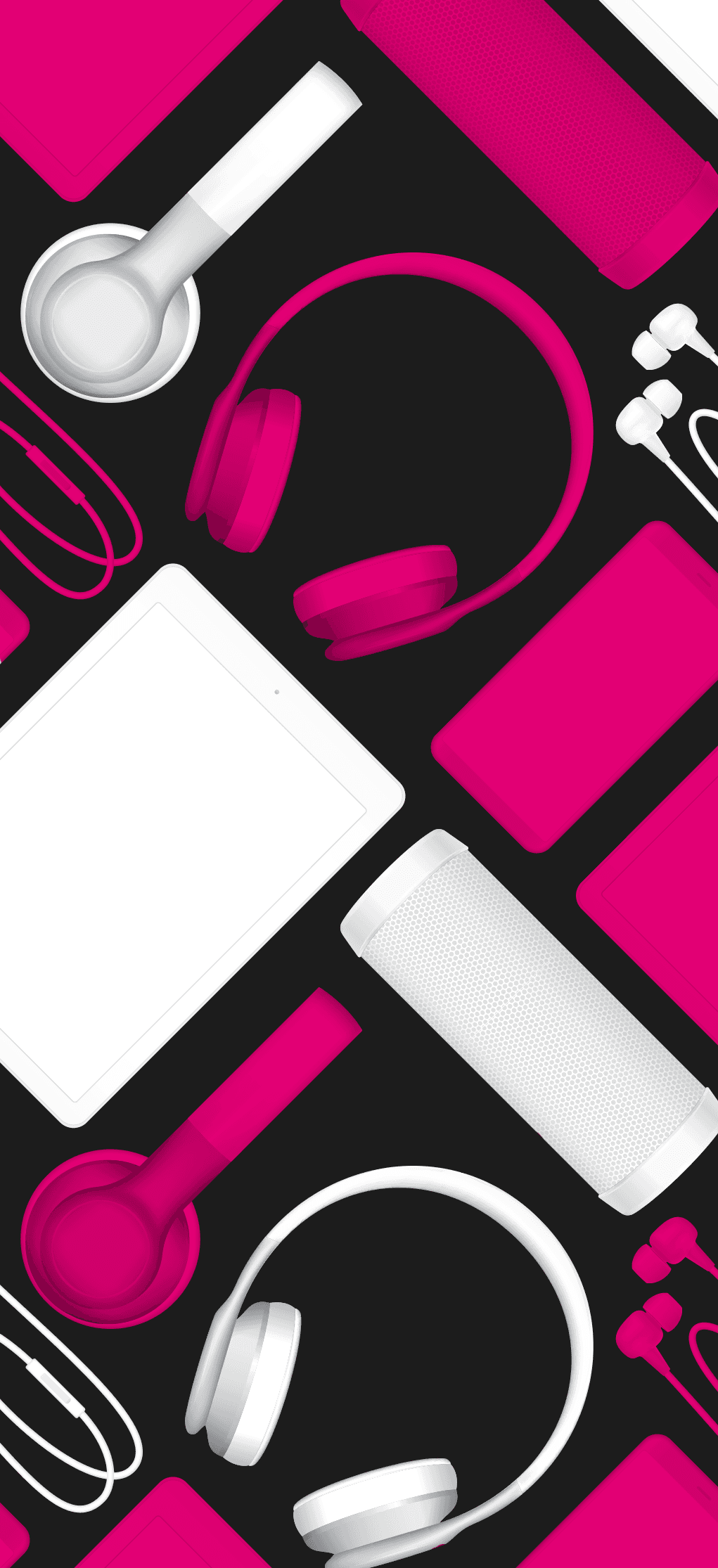 Pattern and color exploration for devices on top a black background