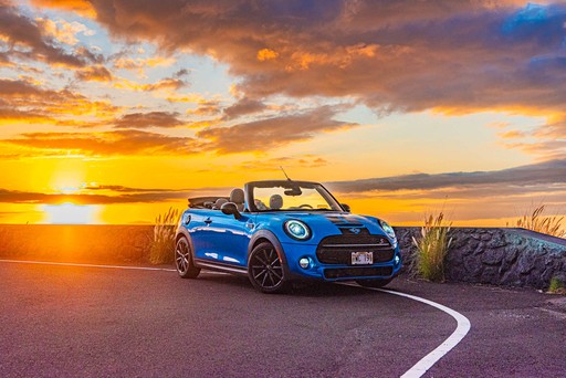 Blue Mini Cooper S For Rent In Kona Big Island Hawaii